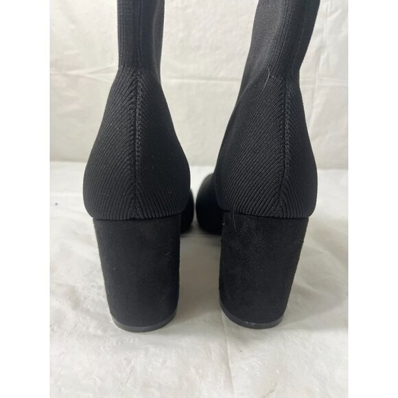 MIA Erika Fly Knit Booties Dress Boots Black - Picture 5 of 14